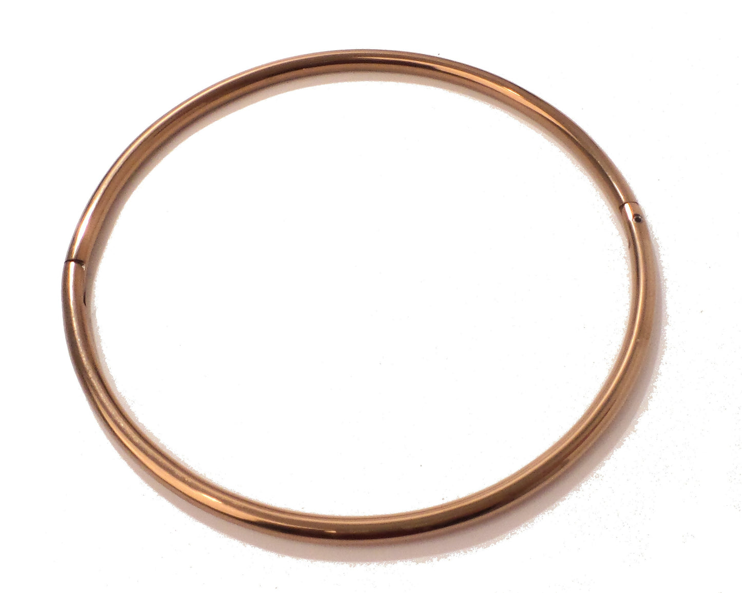 6MM Petite Thin Rose Gold Stainless Eternity Collar Locking Slave Collar