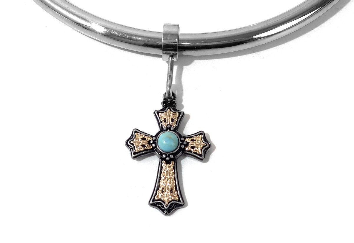 Cross Pendant for Collars 8mm and Less