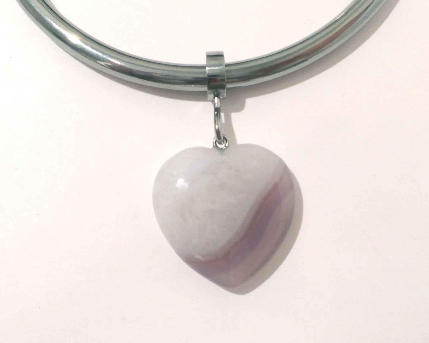 Botswana Agate Pendant with Hook for 6mm and 8mm Collars